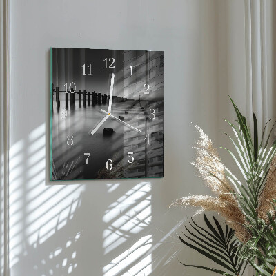 Square wall clock Sea