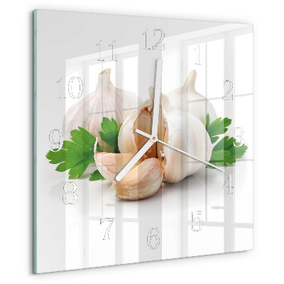 Square wall clock Garlic