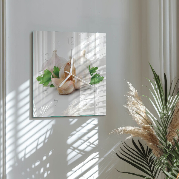 Square wall clock Garlic