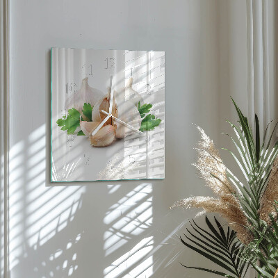 Square wall clock Garlic