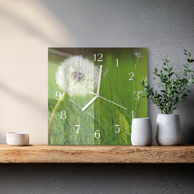 Square wall clock Dandelion