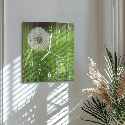 Square wall clock Dandelion