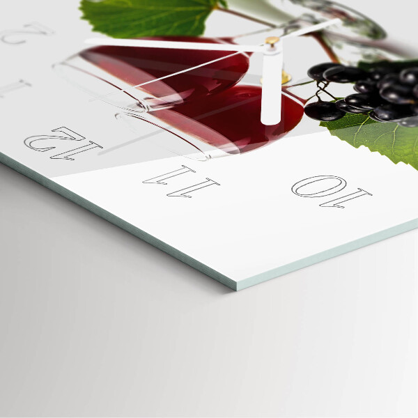 Square wall clock Grapes for Wine