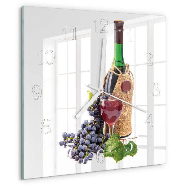 Square wall clock Grapes for Wine