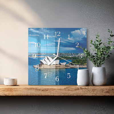Square wall clock Sydney Opera House