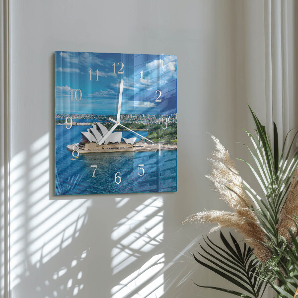Square wall clock Sydney Opera House
