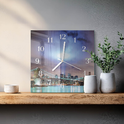 Square wall clock Night of the Horizon