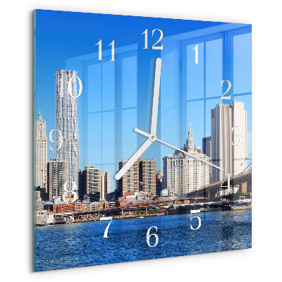 Square wall clock Horizon Sepia