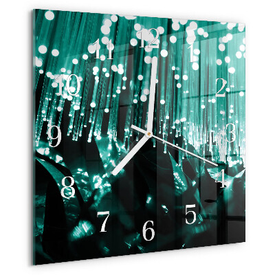 Square wall clock Fiber optic