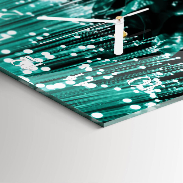 Square wall clock Fiber optic