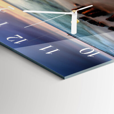 Square wall clock Beach Sea
