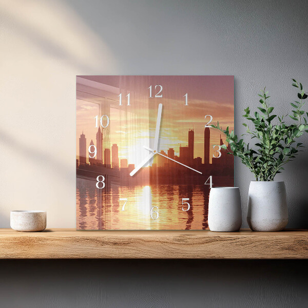 Square wall clock Horizon