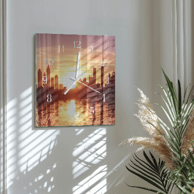 Square wall clock Horizon