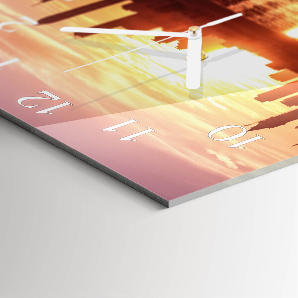 Square wall clock Horizon