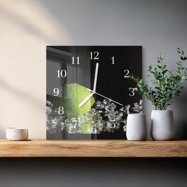 Square wall clock Calcium carbonate