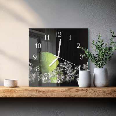 Square wall clock Calcium carbonate