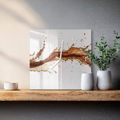 Square wall clock Water
