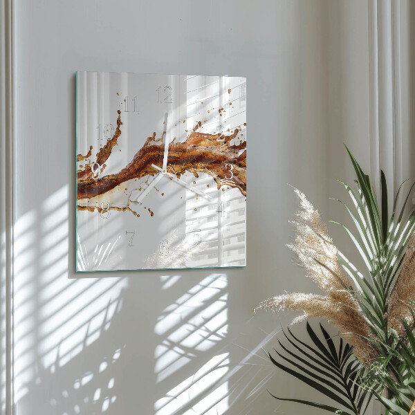 Square wall clock Water