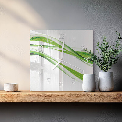 Square wall clock Abstract Lines
