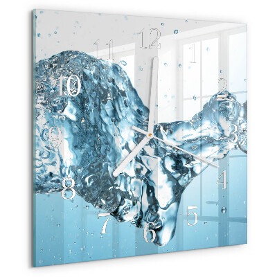 Square wall clock Water