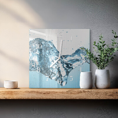 Square wall clock Water