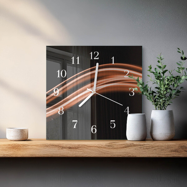 Square wall clock Abstract Lines