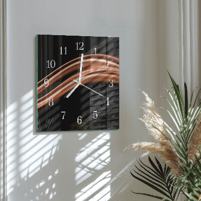 Square wall clock Abstract Lines