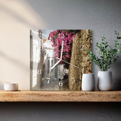 Square wall clock Flower Alley