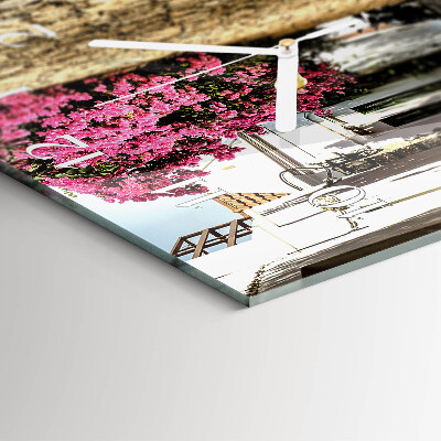 Square wall clock Flower Alley