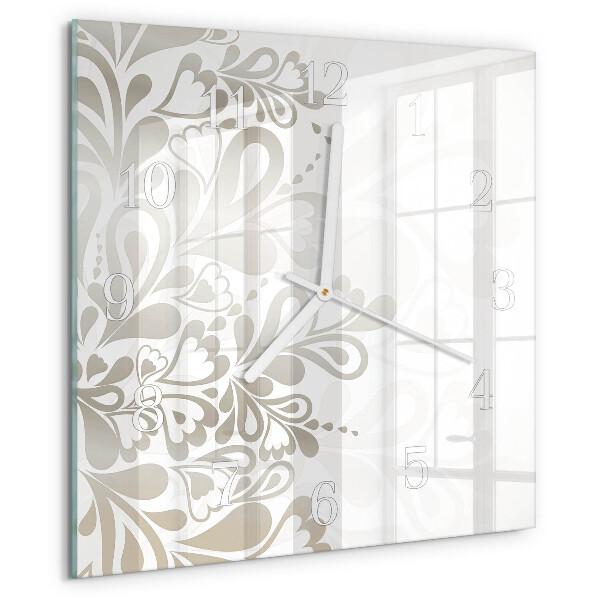 Square wall clock Floral Art