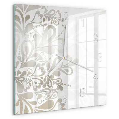 Square wall clock Floral Art