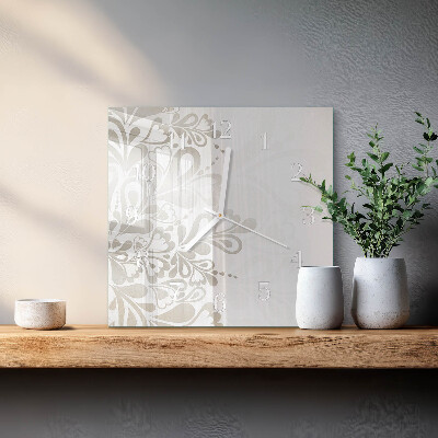 Square wall clock Floral Art