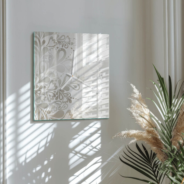 Square wall clock Floral Art