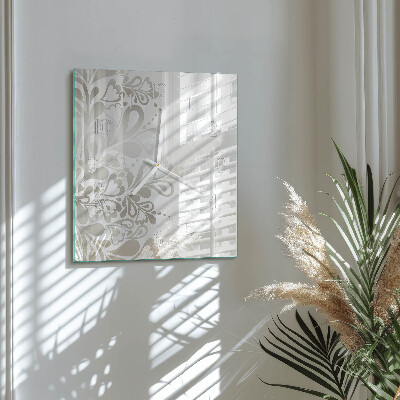 Square wall clock Floral Art
