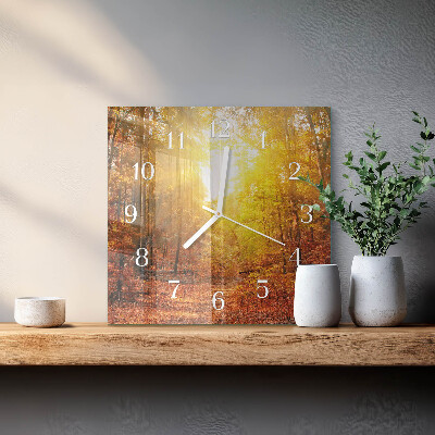Square wall clock Autumn Forest