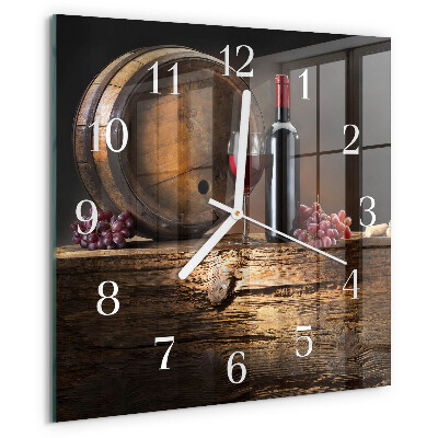 Square wall clock Grapes for Wine