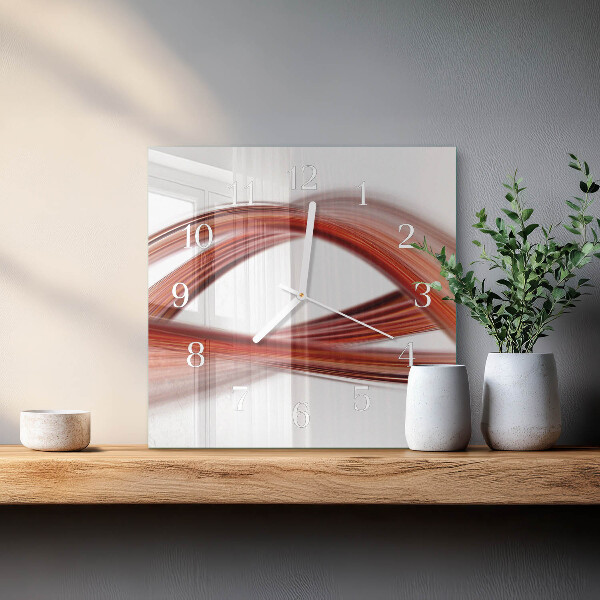 Square wall clock Abstract Lines