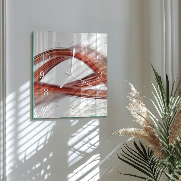 Square wall clock Abstract Lines