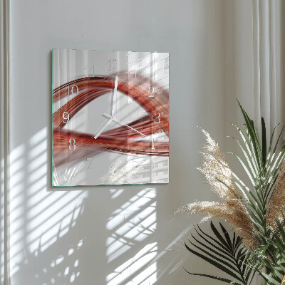 Square wall clock Abstract Lines