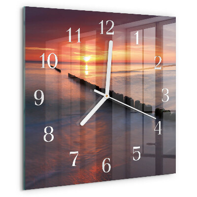 Square wall clock Sun of the Sea