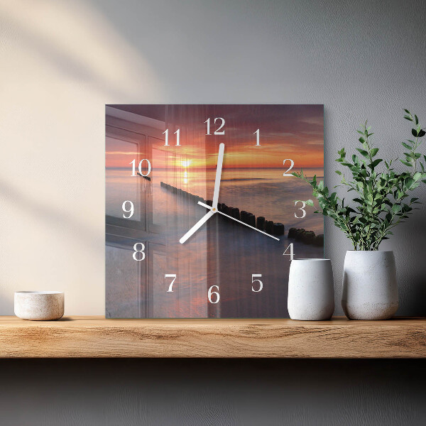 Square wall clock Sun of the Sea