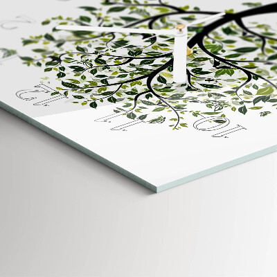 Square wall clock Tree