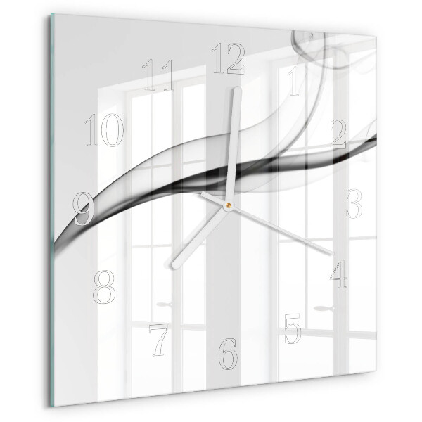 Square wall clock Abstract Smoke