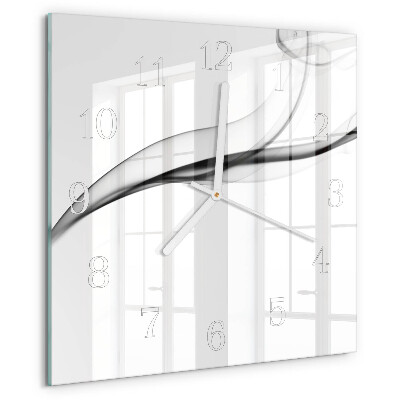 Square wall clock Abstract Smoke