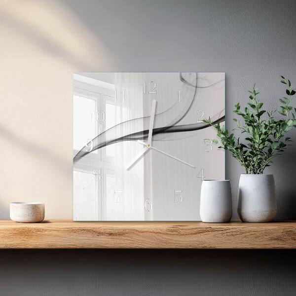 Square wall clock Abstract Smoke