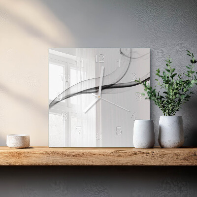 Square wall clock Abstract Smoke