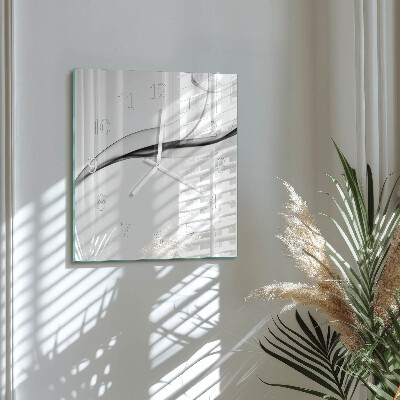 Square wall clock Abstract Smoke