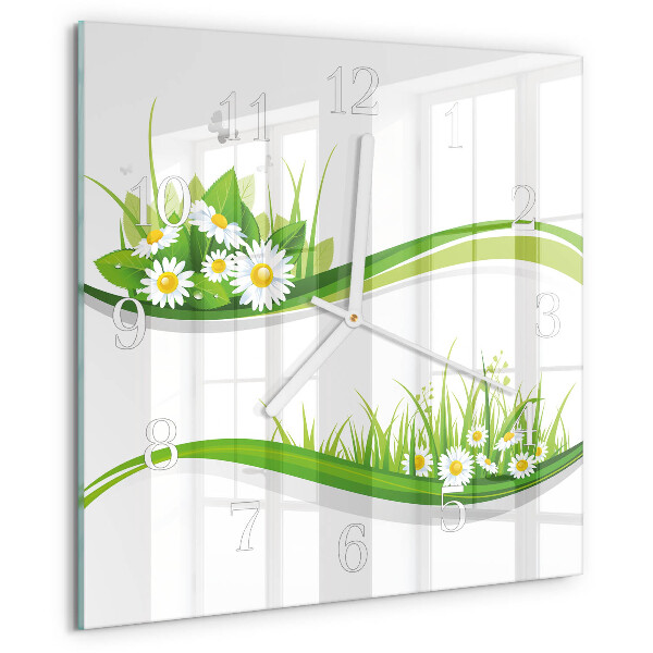 Square wall clock Daisy