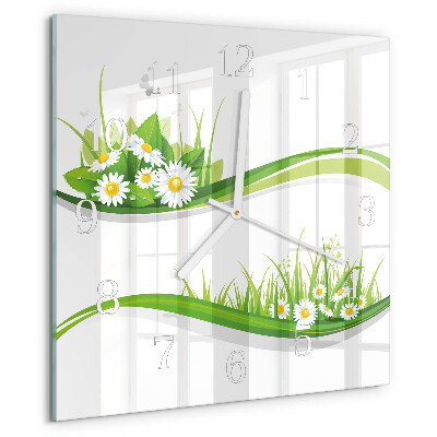 Square wall clock Daisy