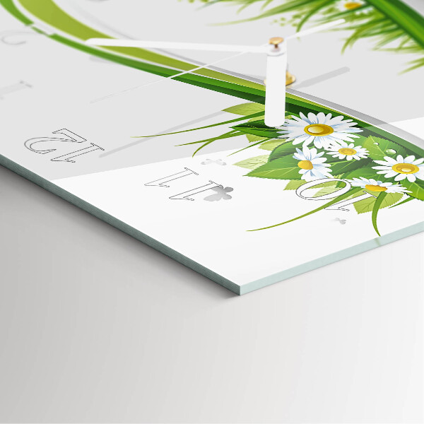 Square wall clock Daisy